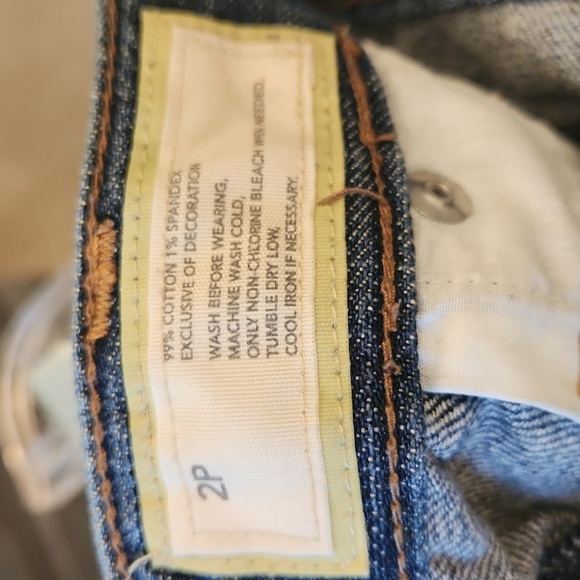Ann Taylor Loft Women's Originl Boot Dark Blue Wash Jeans Size 2 Petite - Picture 10 of 12